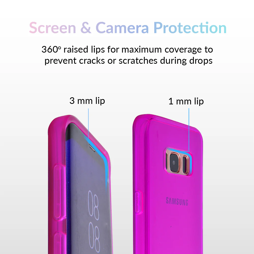 Neon Purple Clear Samsung Case - Image 15