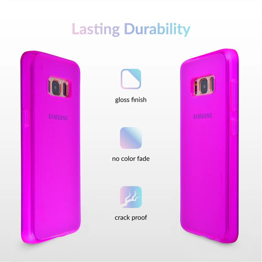 Neon Purple Clear Samsung Case - Image 16