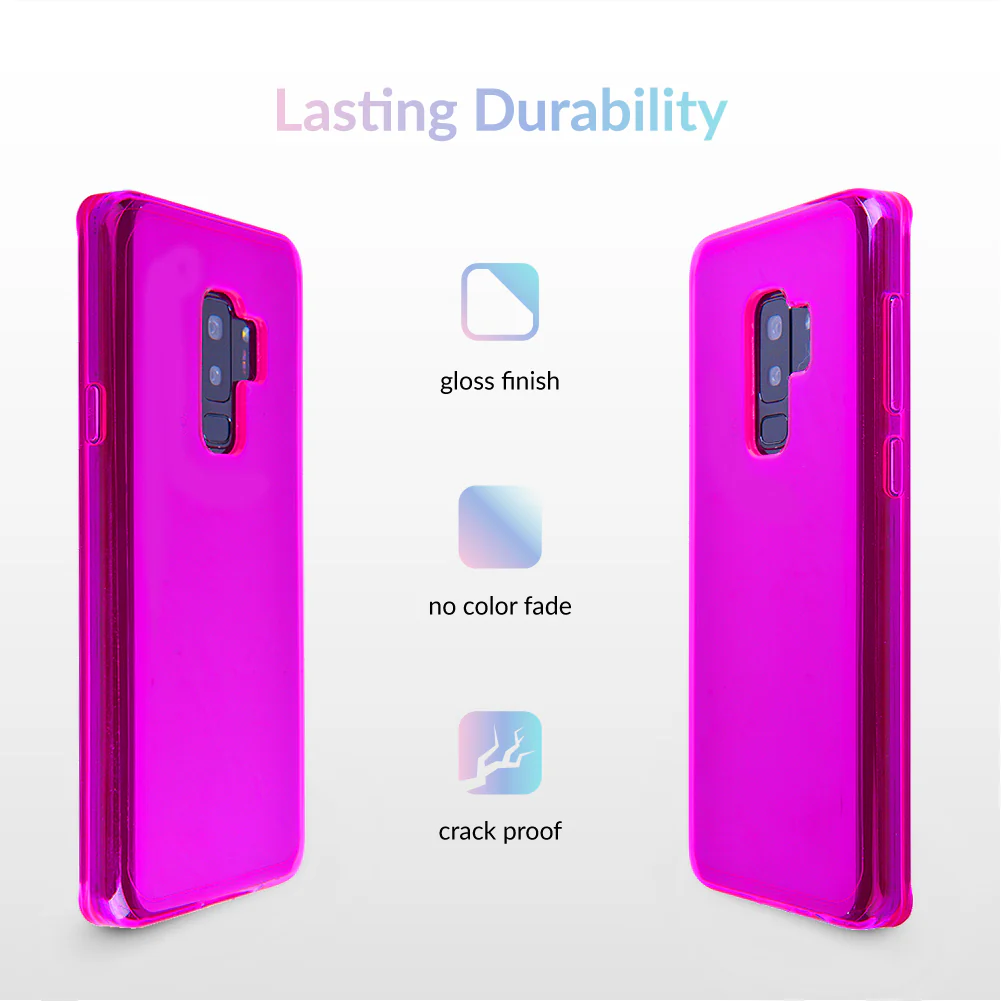 Neon Purple Clear Samsung Case - Image 22