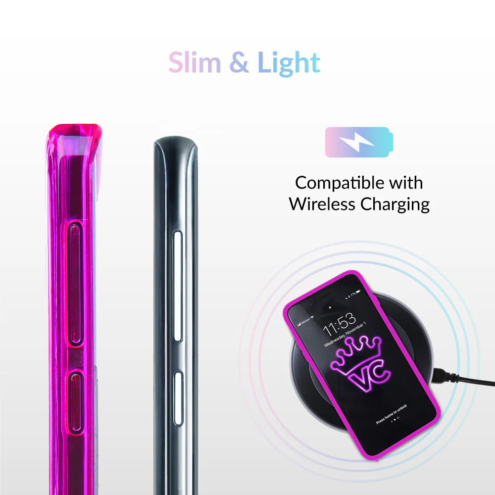 Neon Purple Clear Samsung Case - Image 23