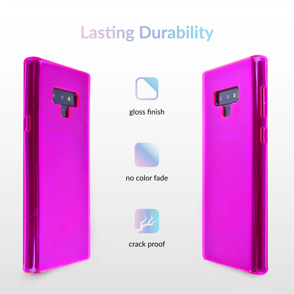 Neon Purple Clear Samsung Case - Image 28