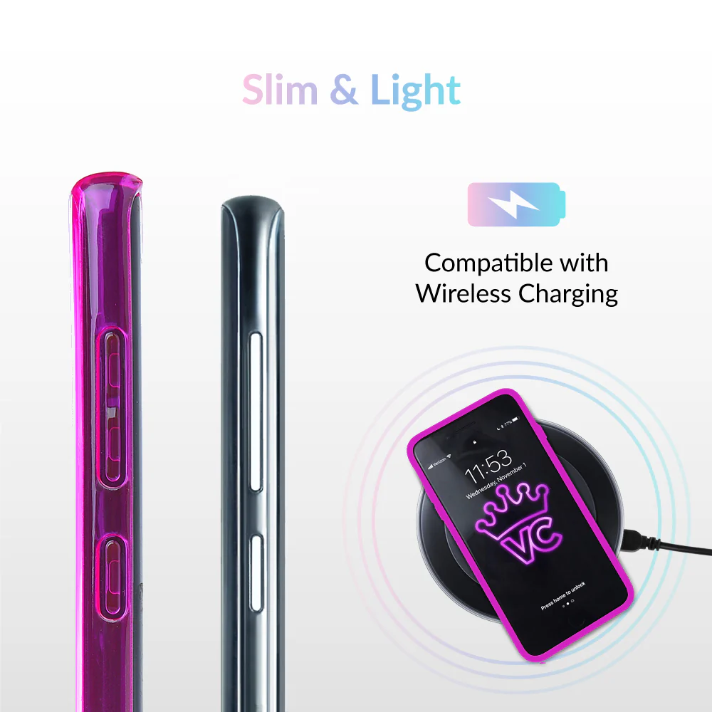 Neon Purple Clear Samsung Case - Image 29