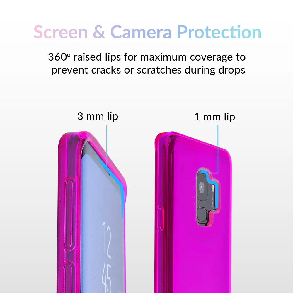 Neon Purple Clear Samsung Case - Image 35