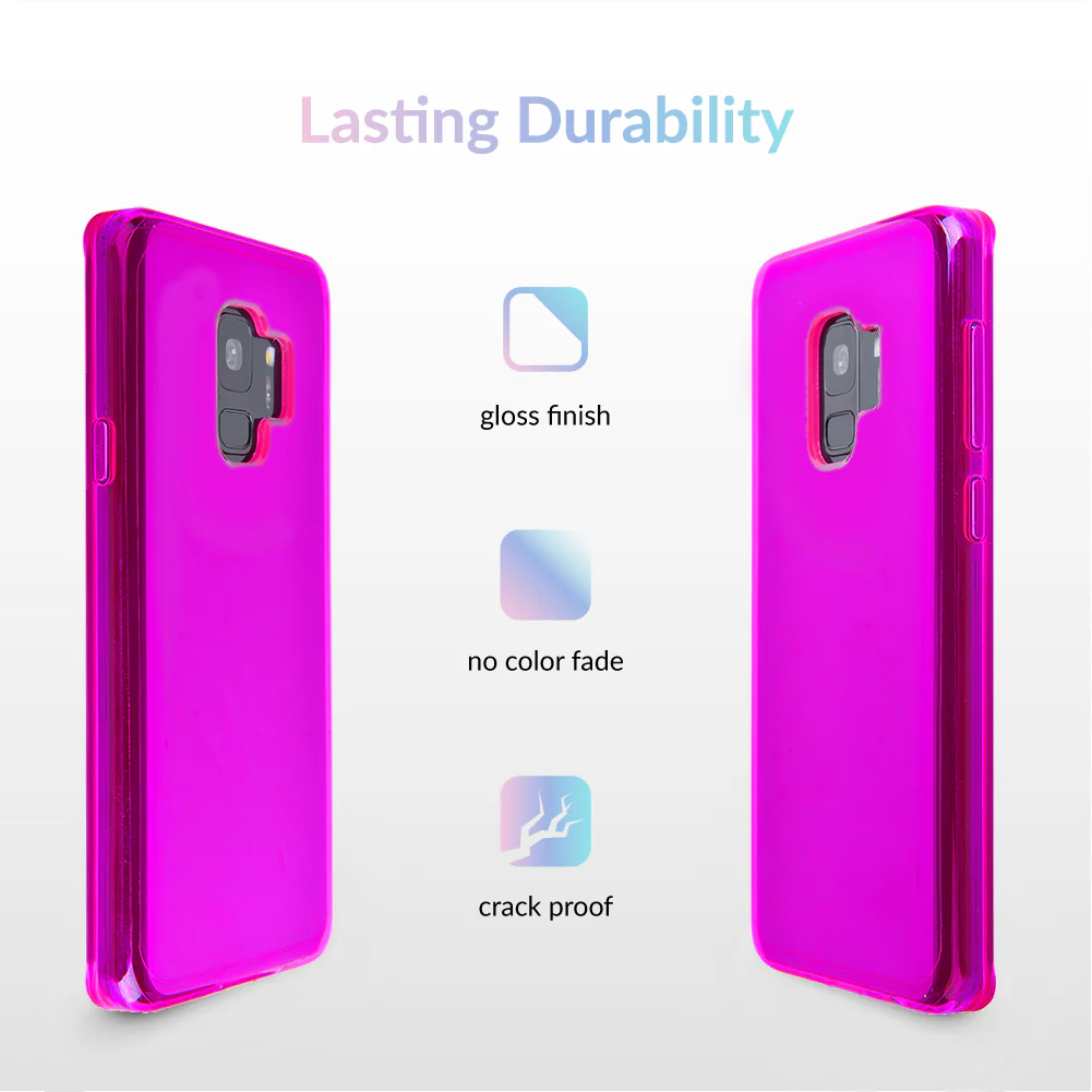 Neon Purple Clear Samsung Case - Image 37