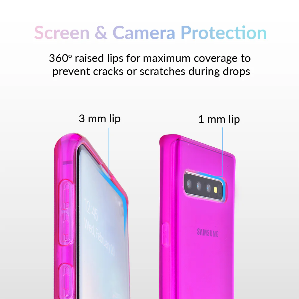Neon Purple Clear Samsung Case - Image 48