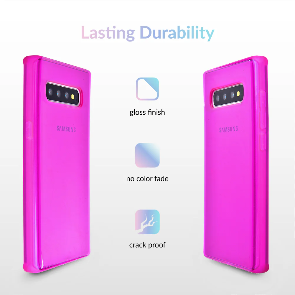 Neon Purple Clear Samsung Case - Image 49