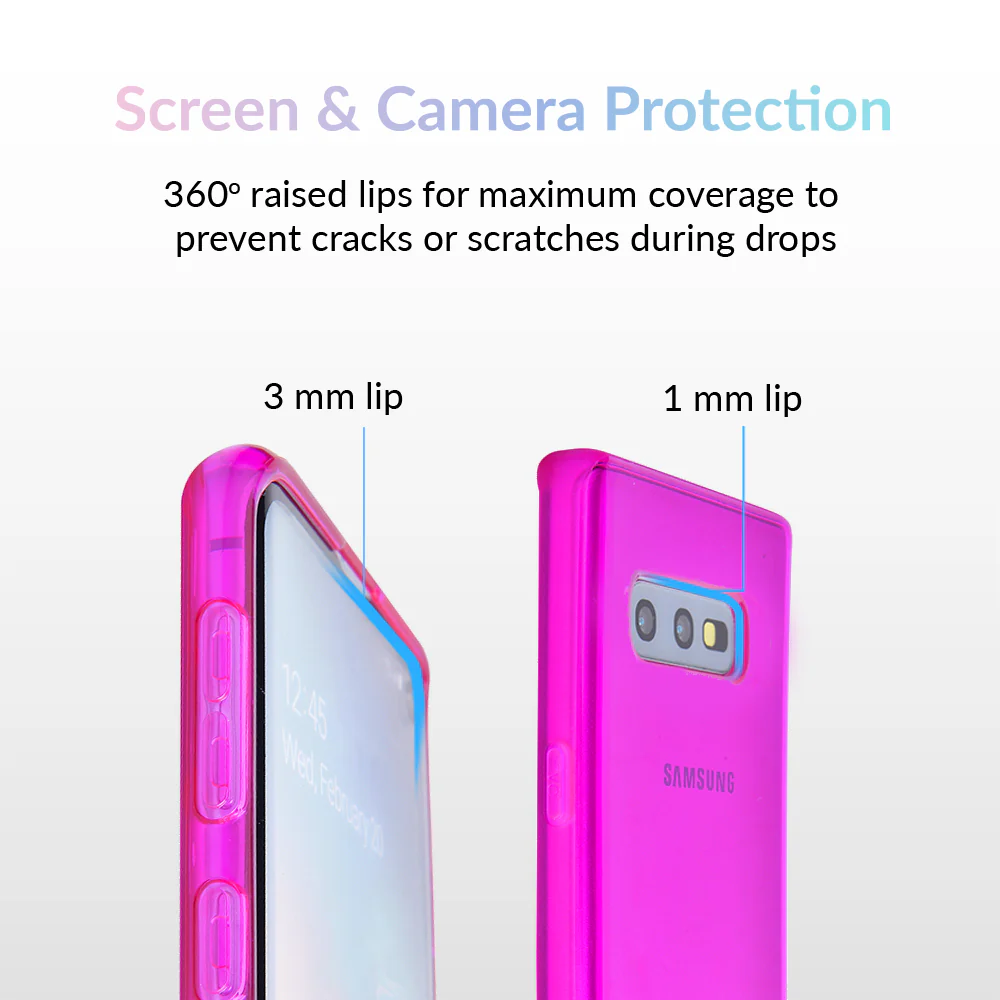 Neon Purple Clear Samsung Case - Image 54