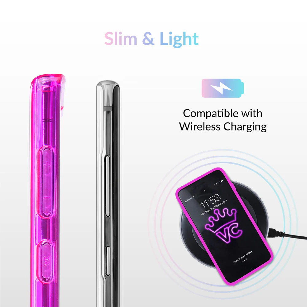 Neon Purple Clear Samsung Case - Image 61