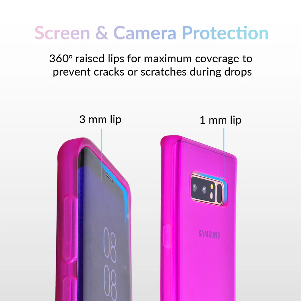 Neon Purple Clear Samsung Case - Image 64