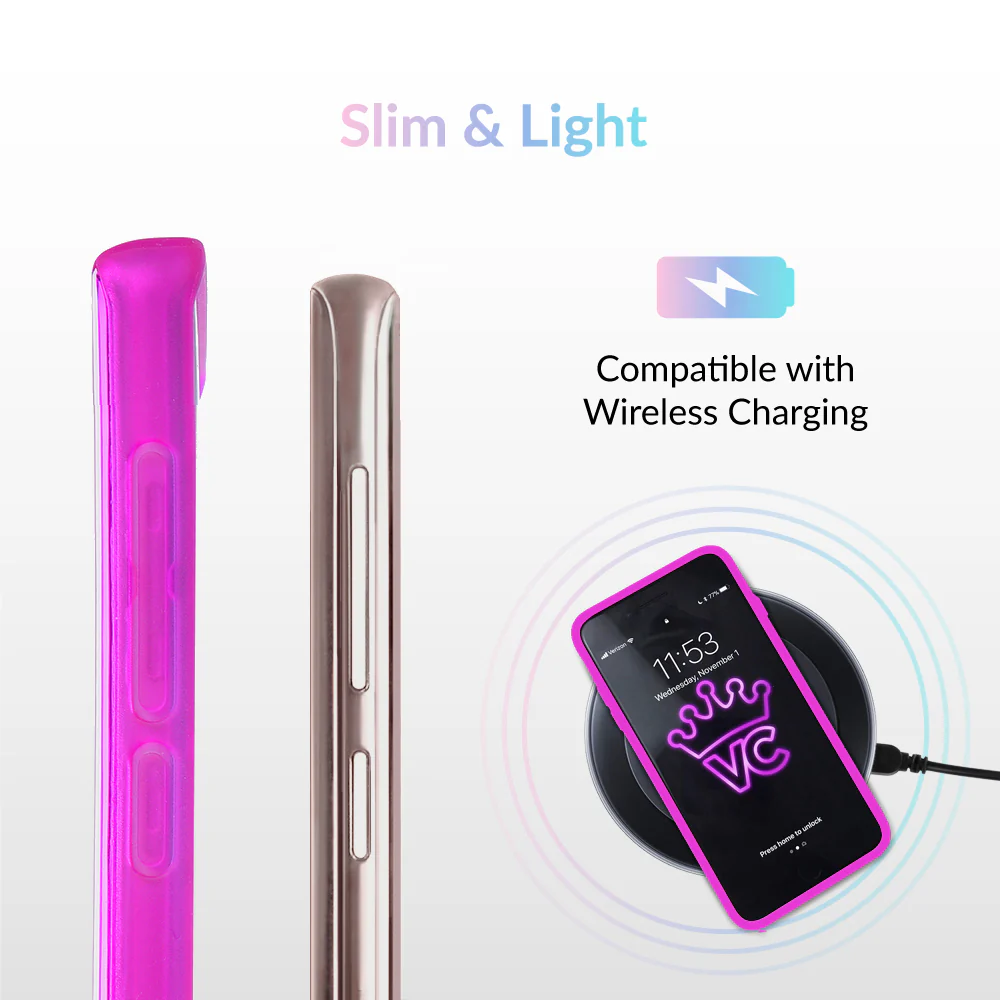Neon Purple Clear Samsung Case - Image 68