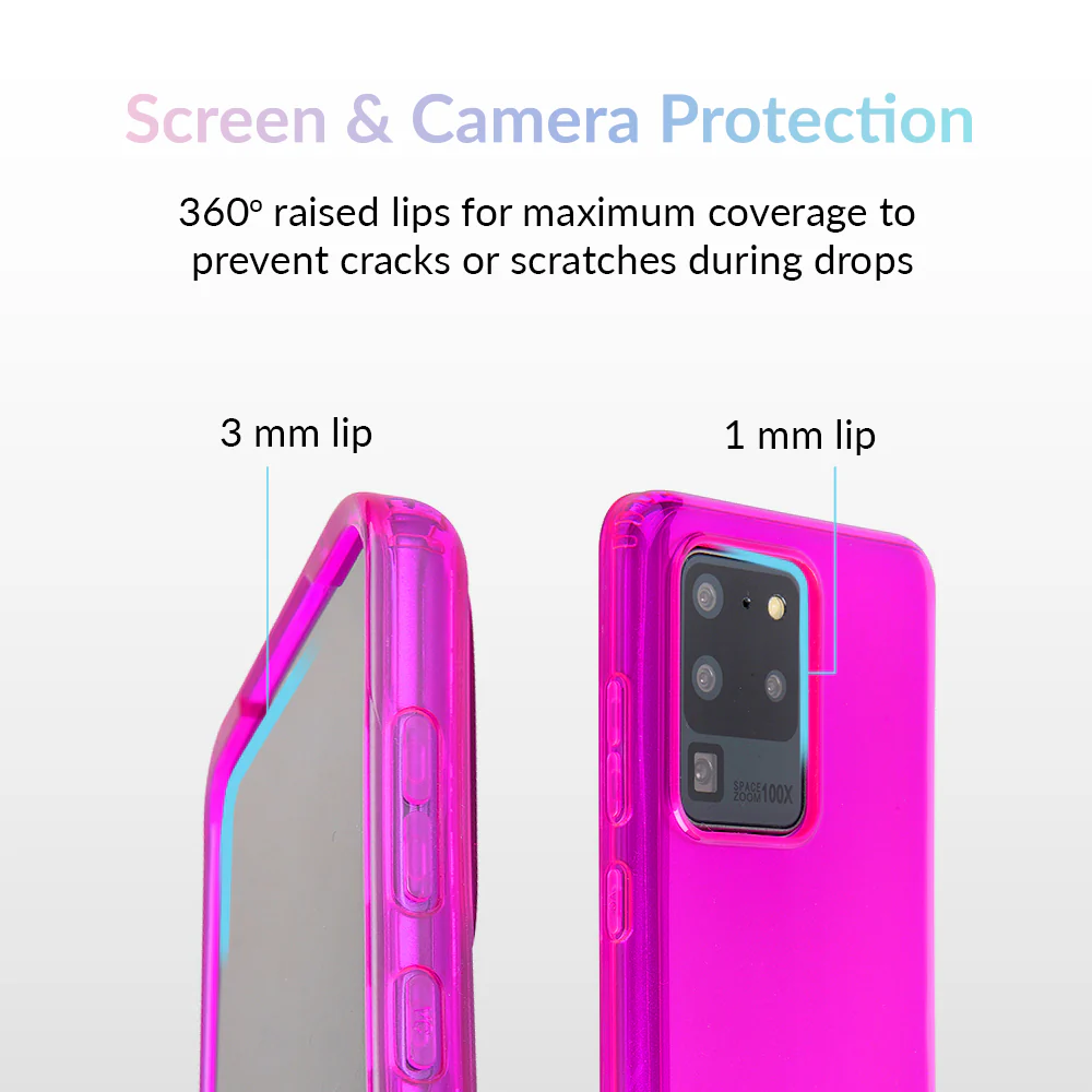 Neon Purple Clear Samsung Case - Image 77