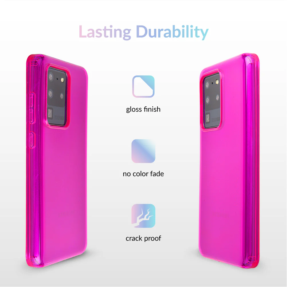 Neon Purple Clear Samsung Case - Image 78
