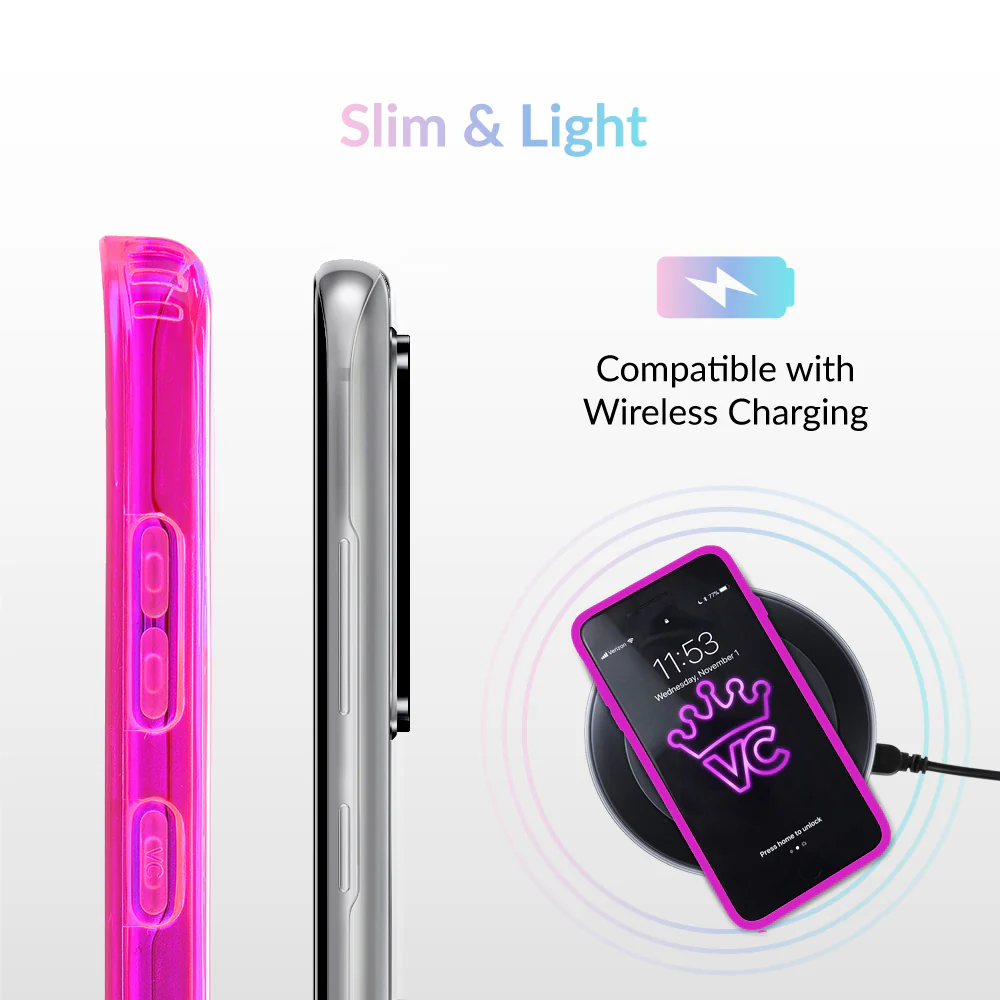 Neon Purple Clear Samsung Case - Image 79
