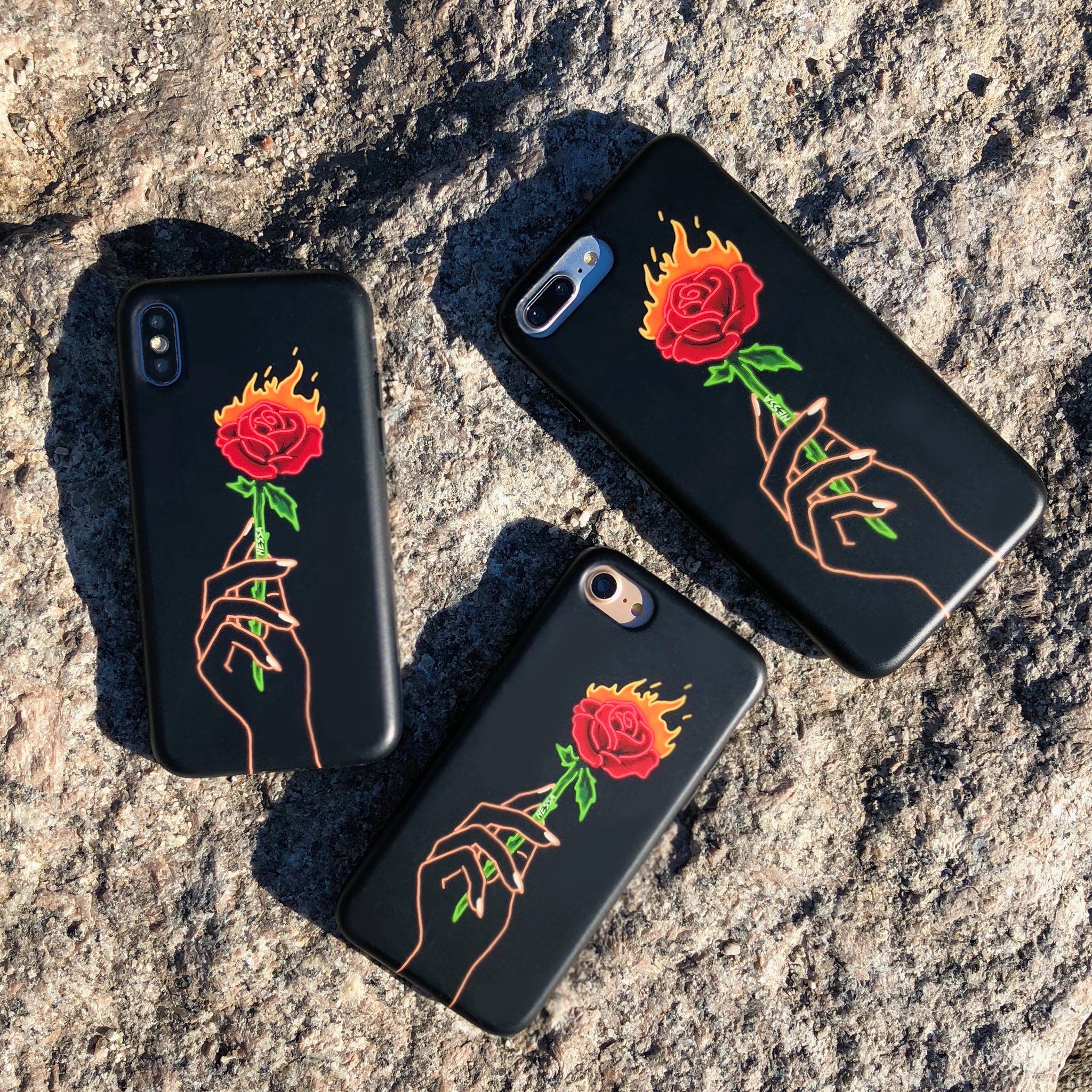 Neon Rose iPhone Case by Nessa - Image 14