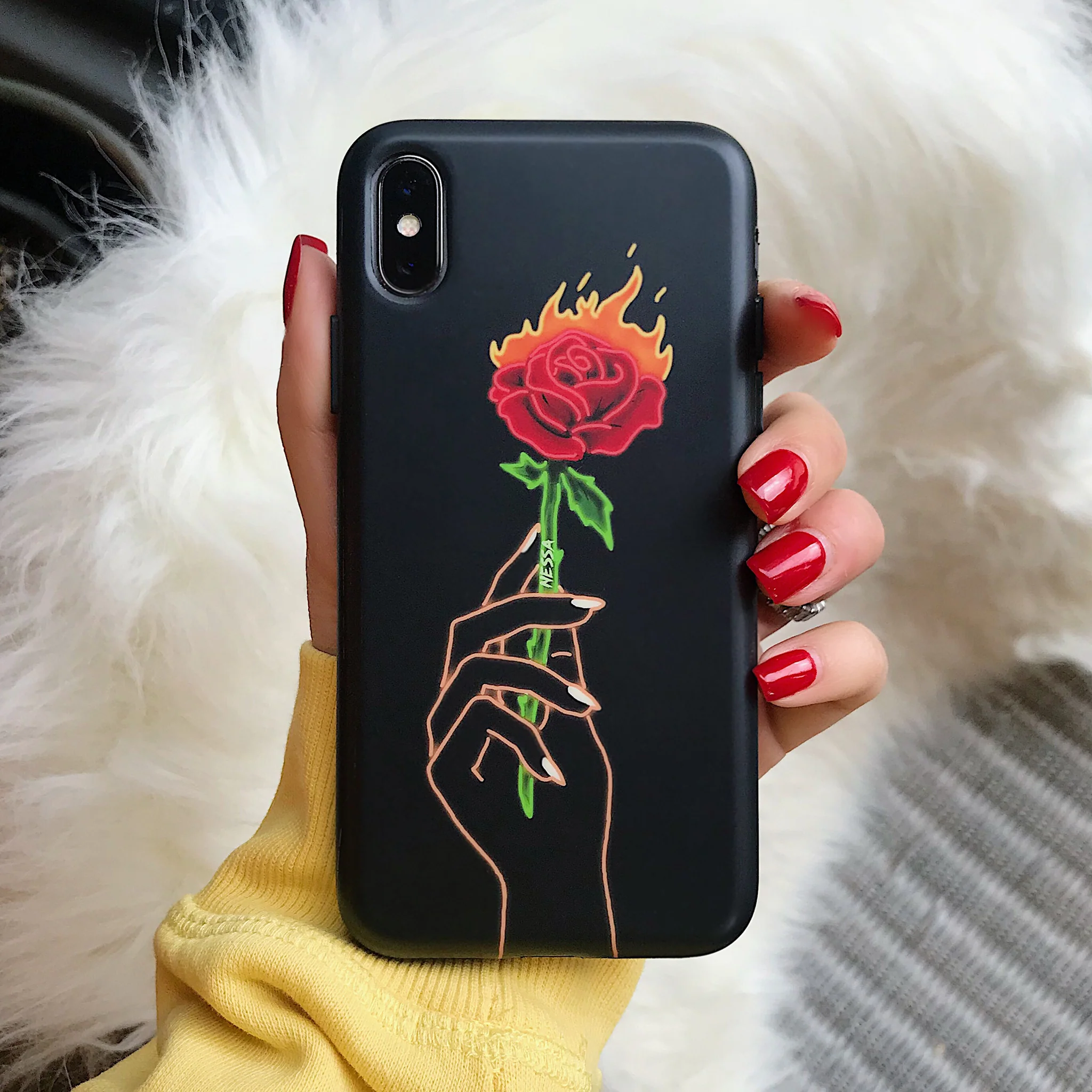 Neon Rose iPhone Case by Nessa - Image 40