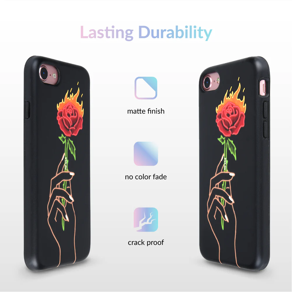Neon Rose iPhone Case by Nessa - Image 5