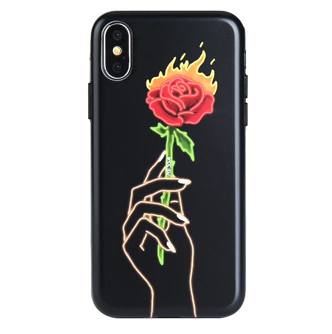Neon Rose iPhone Case by Nessa - Image 56