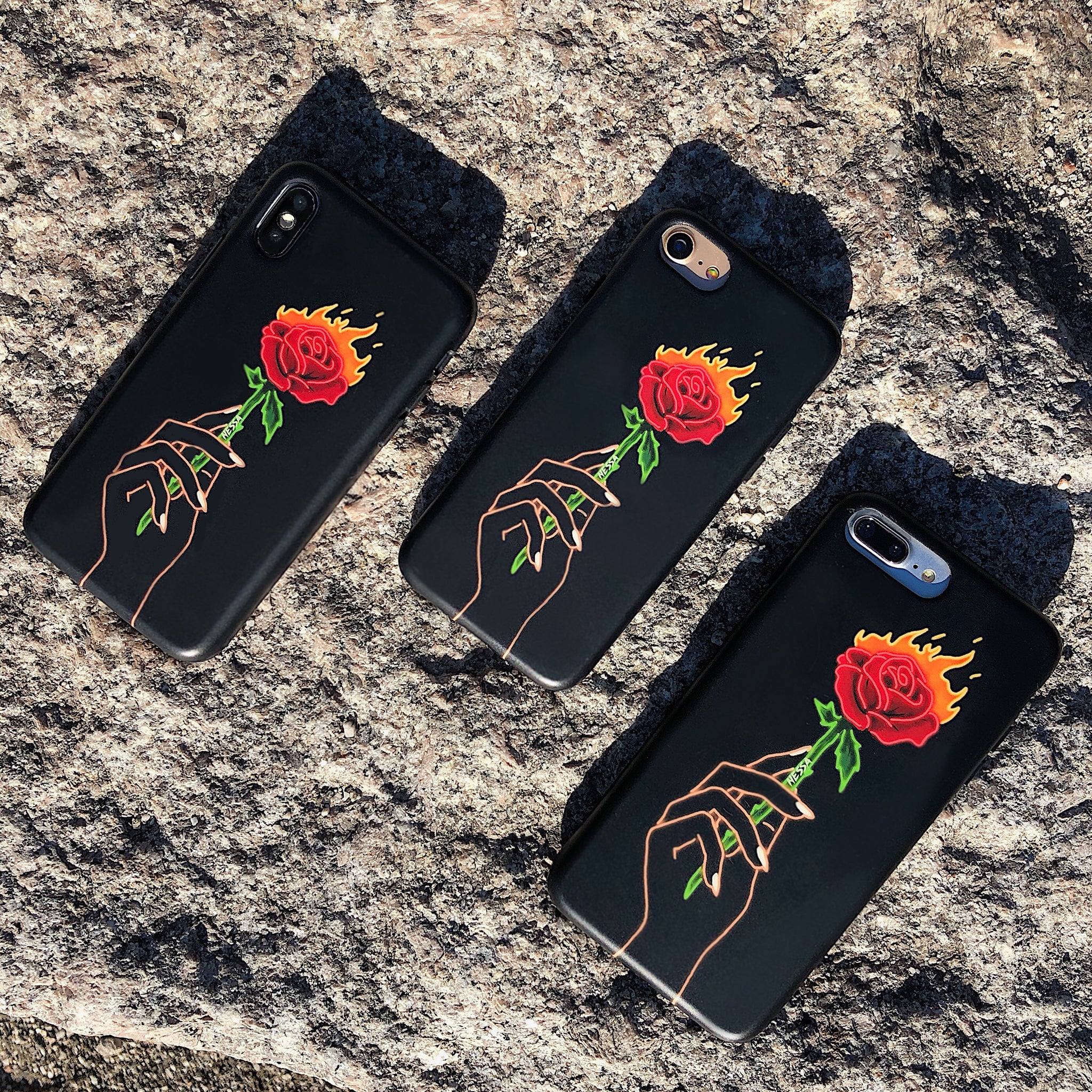 Neon Rose iPhone Case by Nessa - Image 7