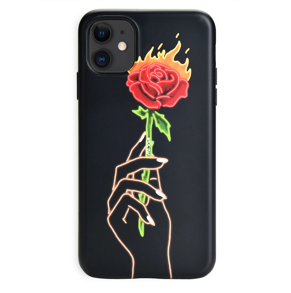 Neon Rose iPhone Case by Nessa - Image 70
