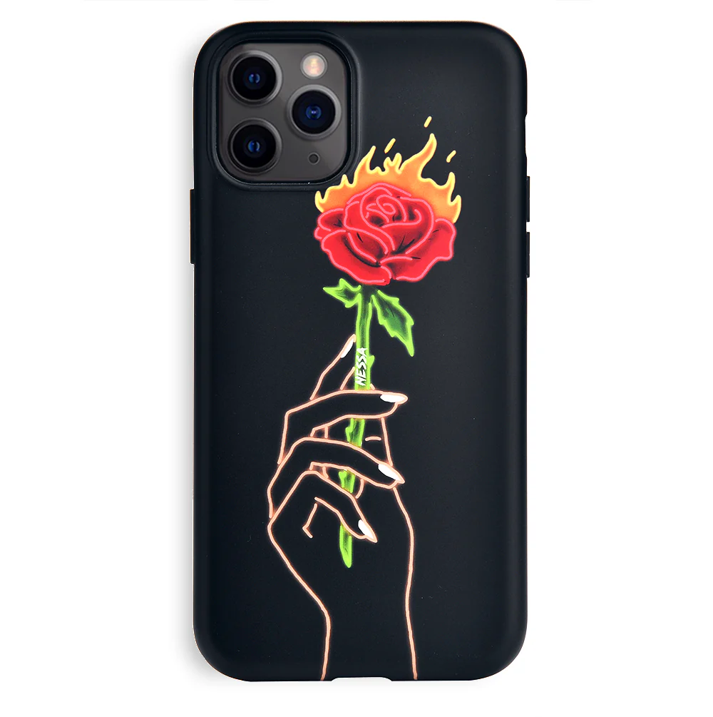 Neon Rose iPhone Case by Nessa - Image 75