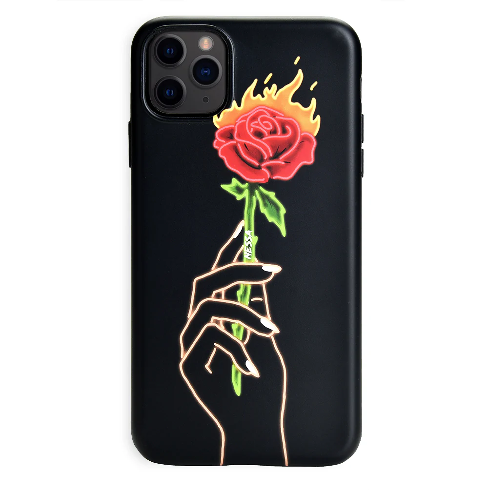 Neon Rose iPhone Case by Nessa - Image 80