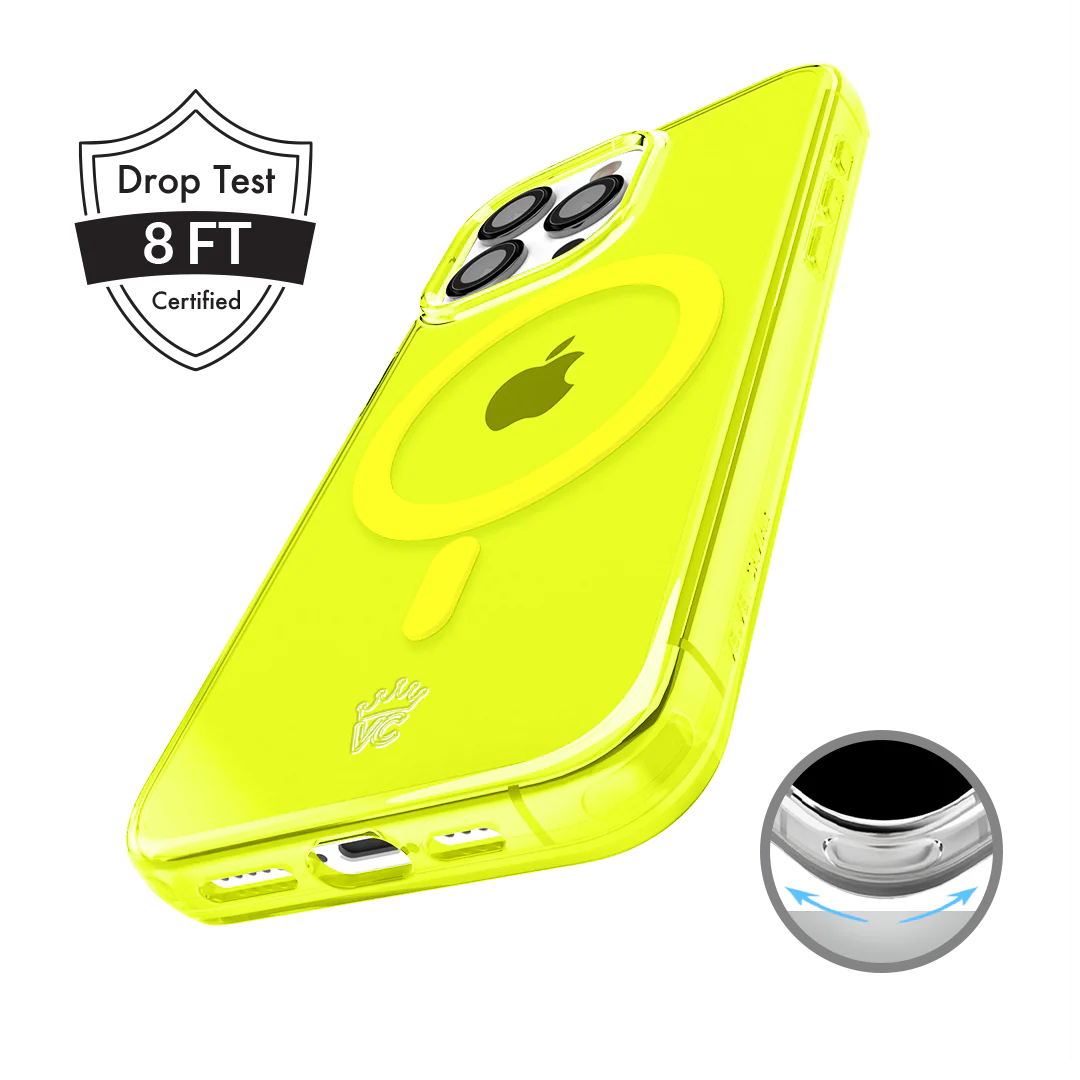 Neon Yellow Clear iPhone Case - Image 116