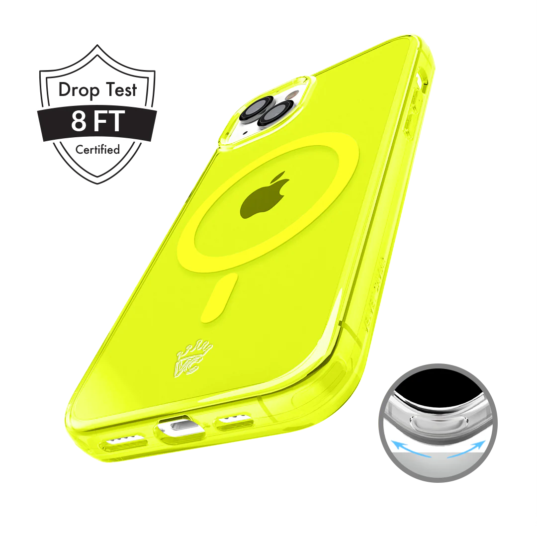 Neon Yellow Clear iPhone Case - Image 122
