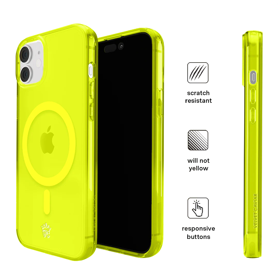 Neon Yellow Clear iPhone Case - Image 141