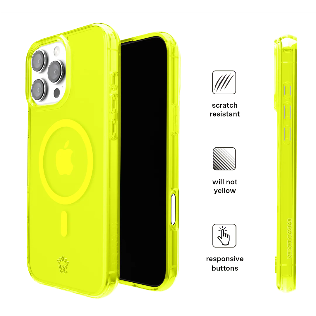 Neon Yellow Clear iPhone Case - Image 147