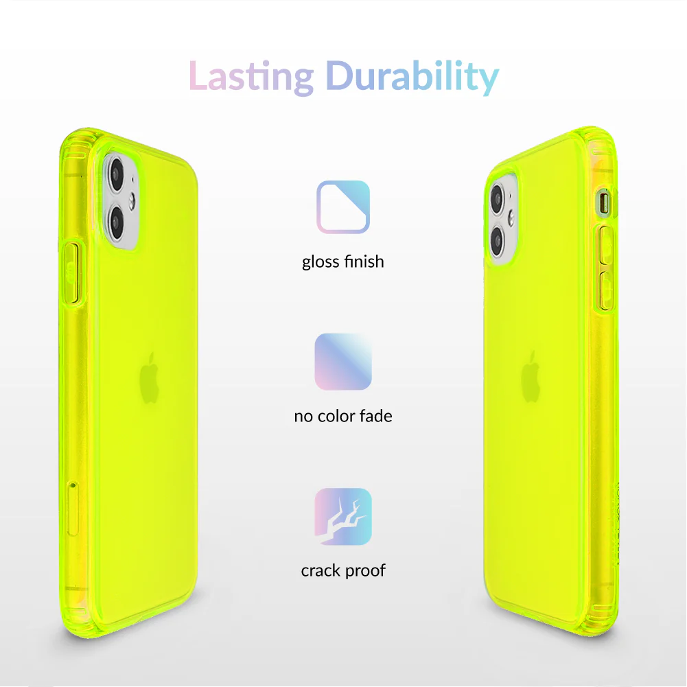 Neon Yellow Clear iPhone Case - Image 24