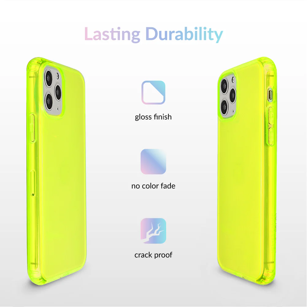 Neon Yellow Clear iPhone Case - Image 31