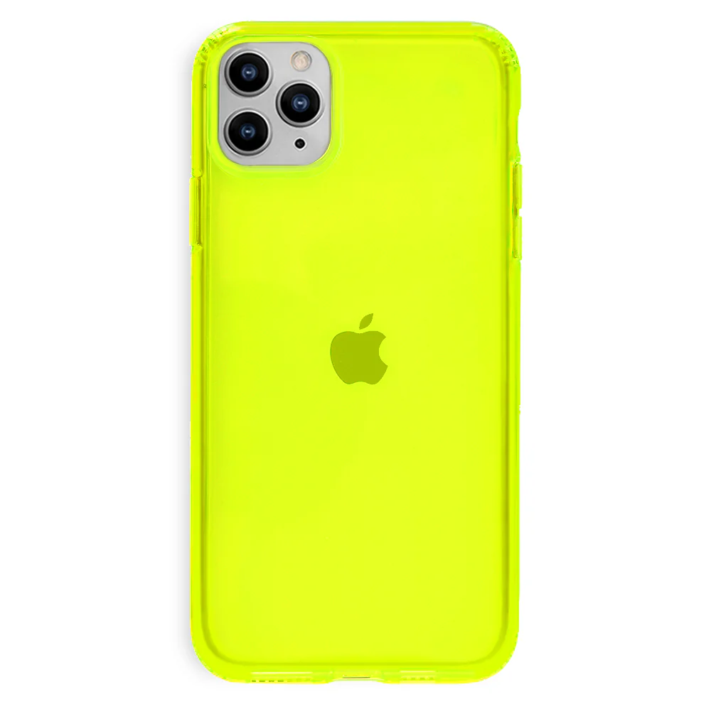 Neon Yellow Clear iPhone Case - Image 34