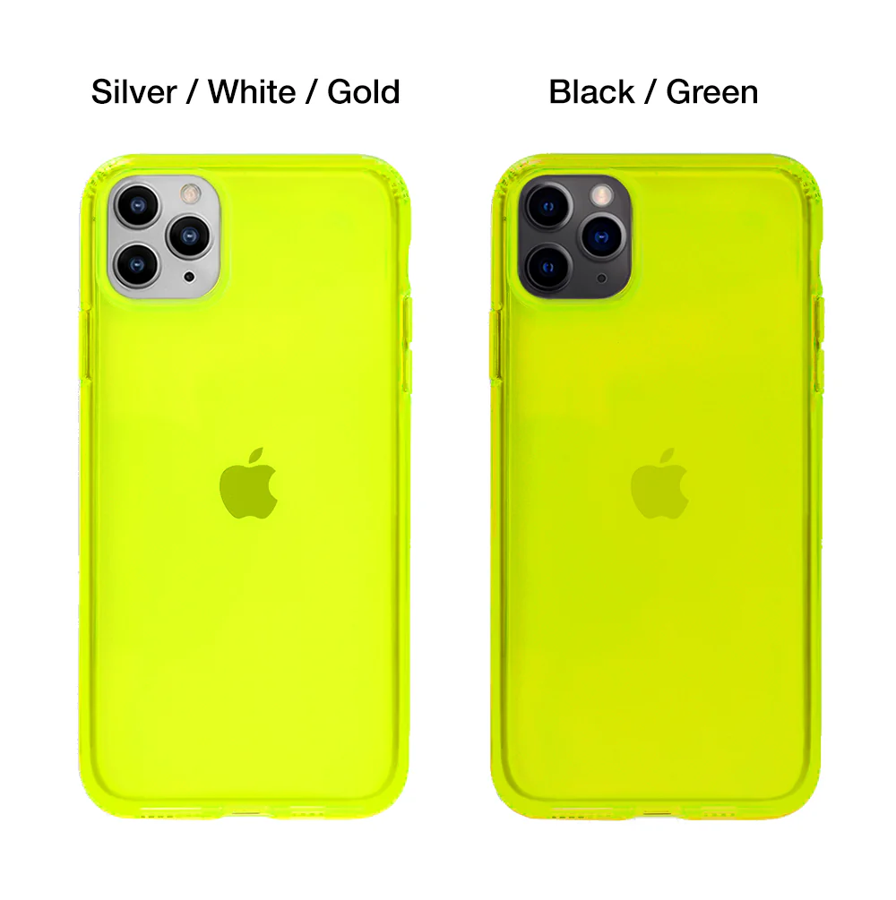 Neon Yellow Clear iPhone Case - Image 8