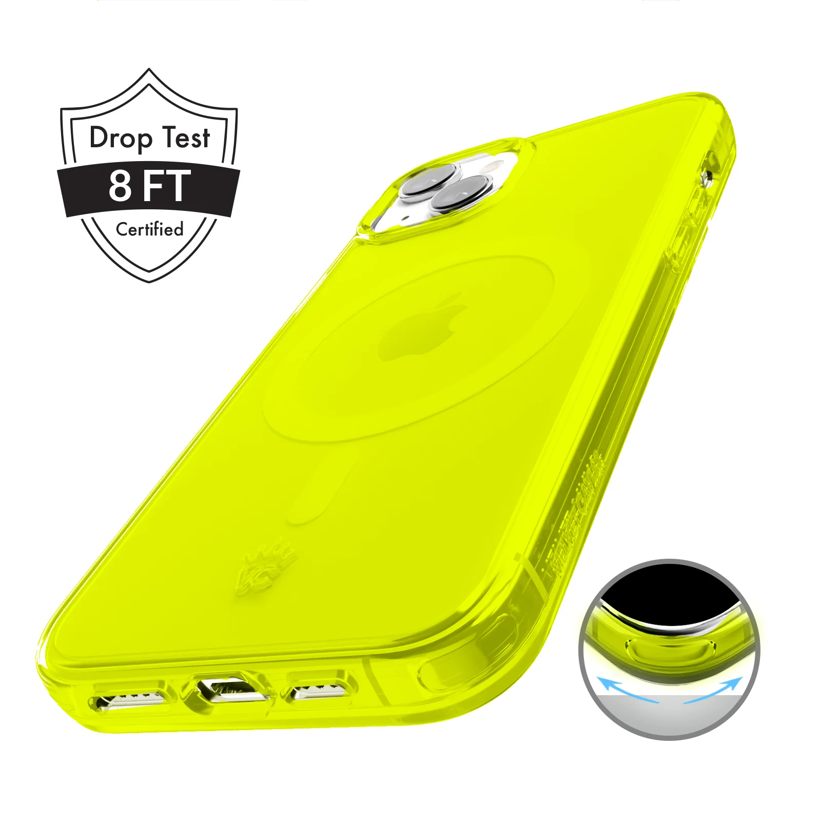 Neon Yellow Clear iPhone Case - Image 80