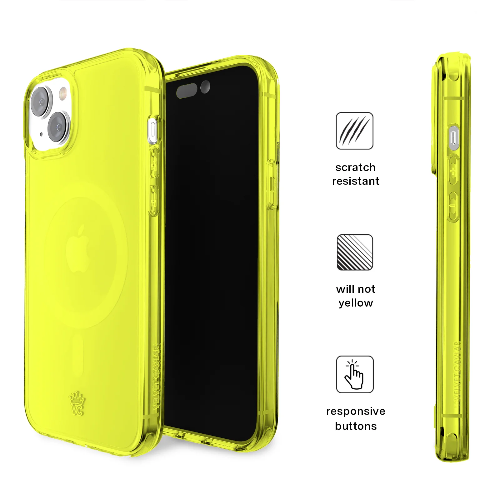 Neon Yellow Clear iPhone Case - Image 81