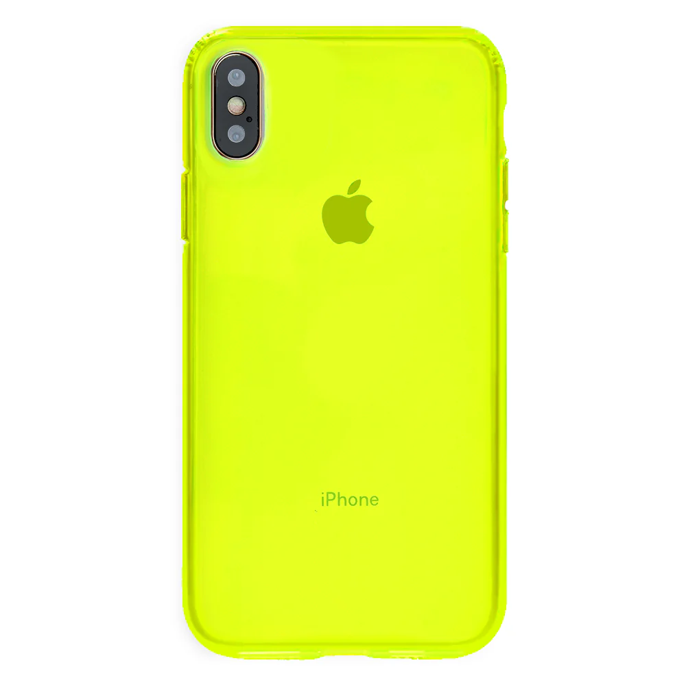 Neon Yellow Clear iPhone Case - Image 9