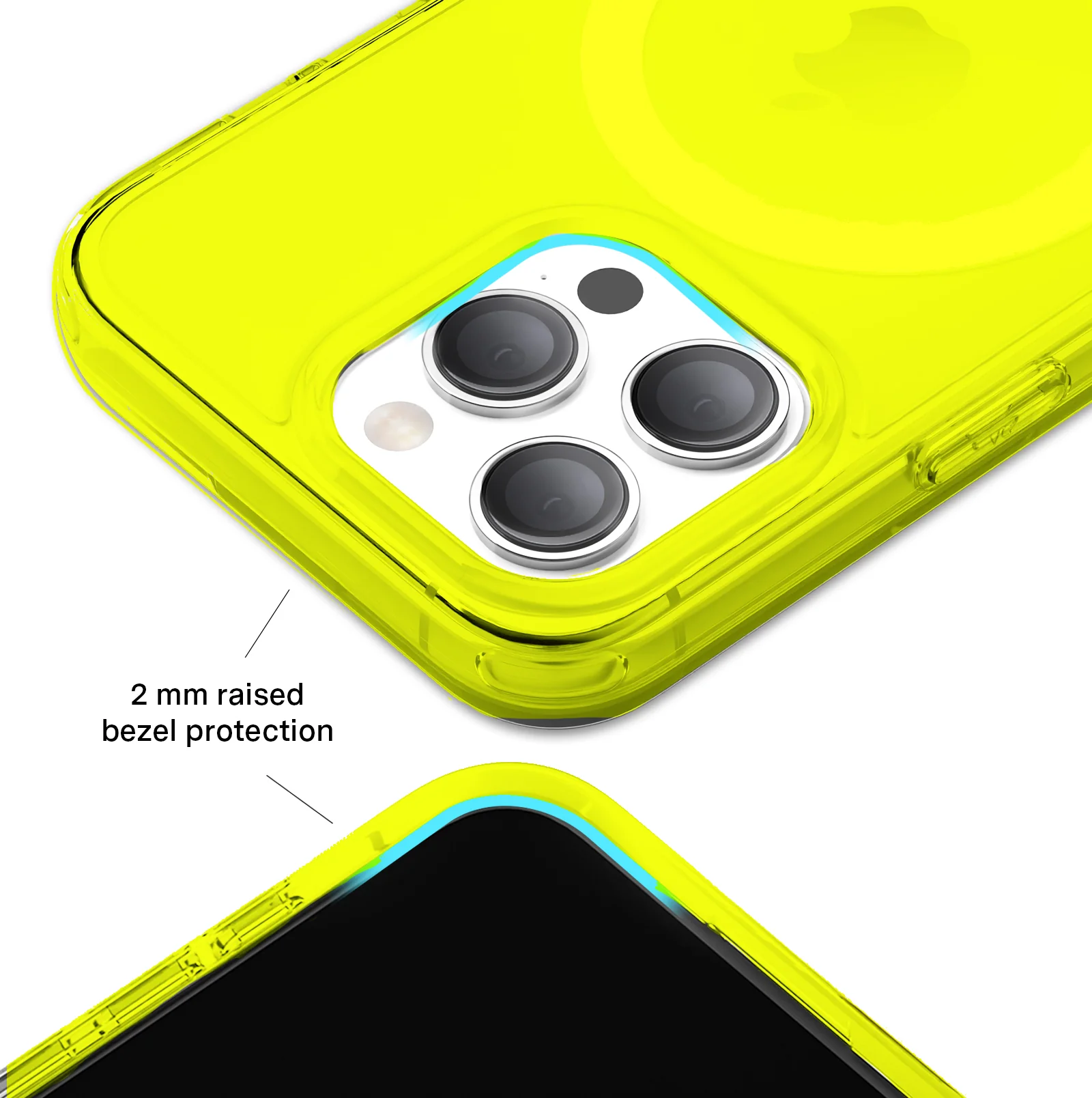 Neon Yellow Clear iPhone Case - Image 91