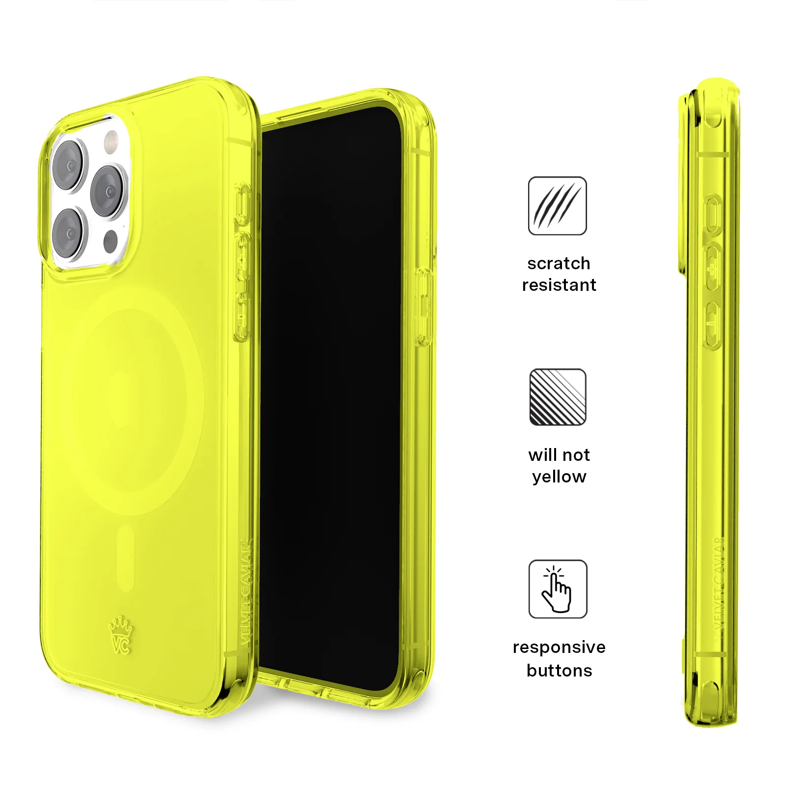 Neon Yellow Clear iPhone Case - Image 93