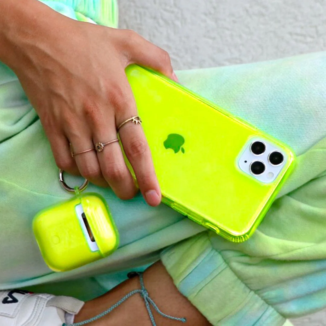 Neon Yellow Clear iPhone Case - Image 95