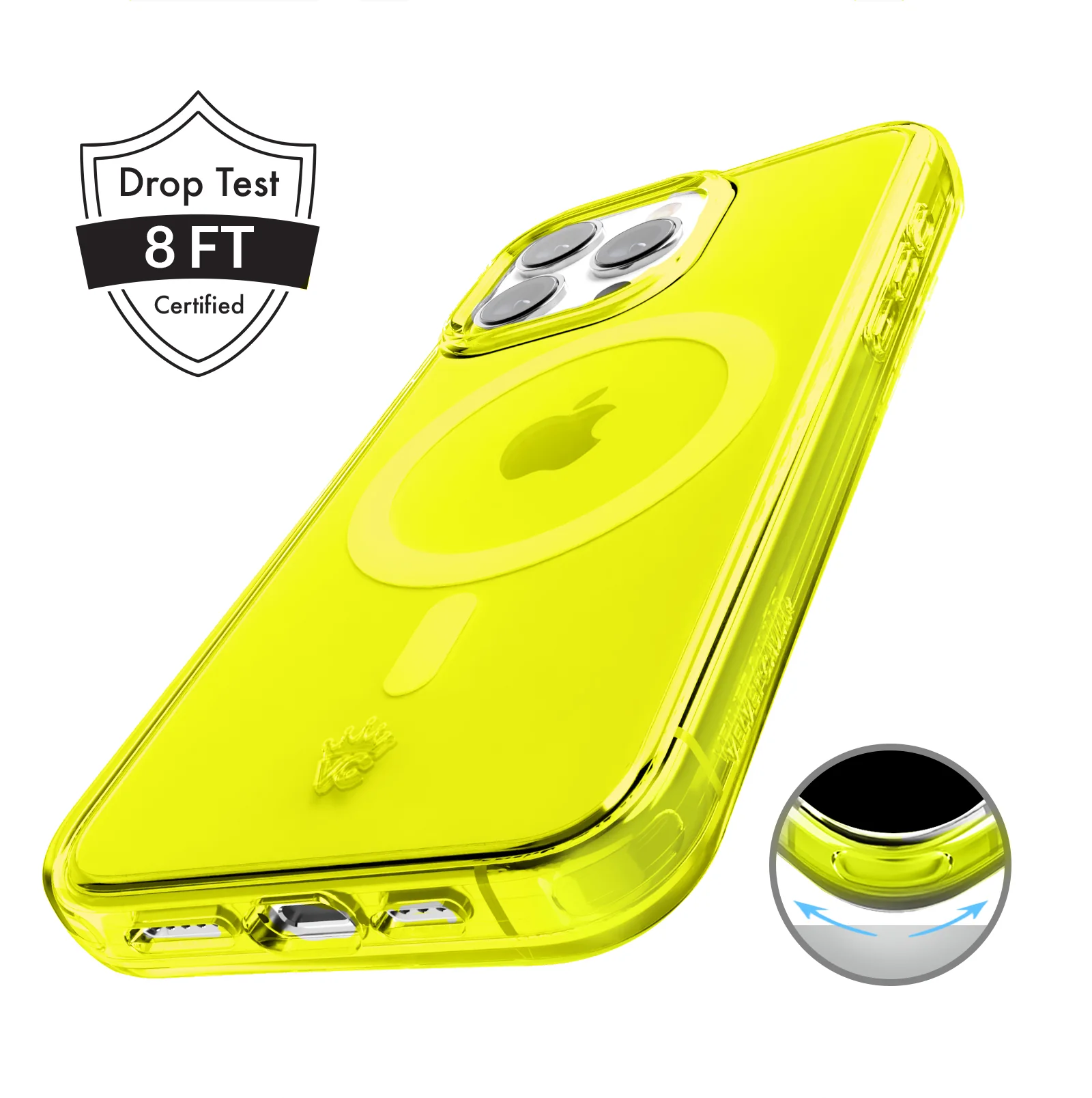 Neon Yellow Clear iPhone Case - Image 98
