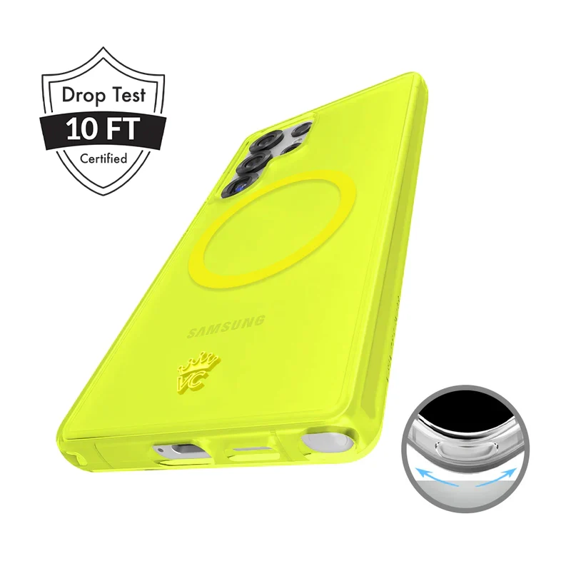 Neon Yellow Clear Samsung Case - Image 100
