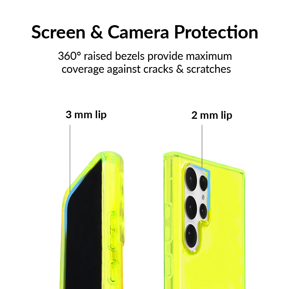 Neon Yellow Clear Samsung Case - Image 102