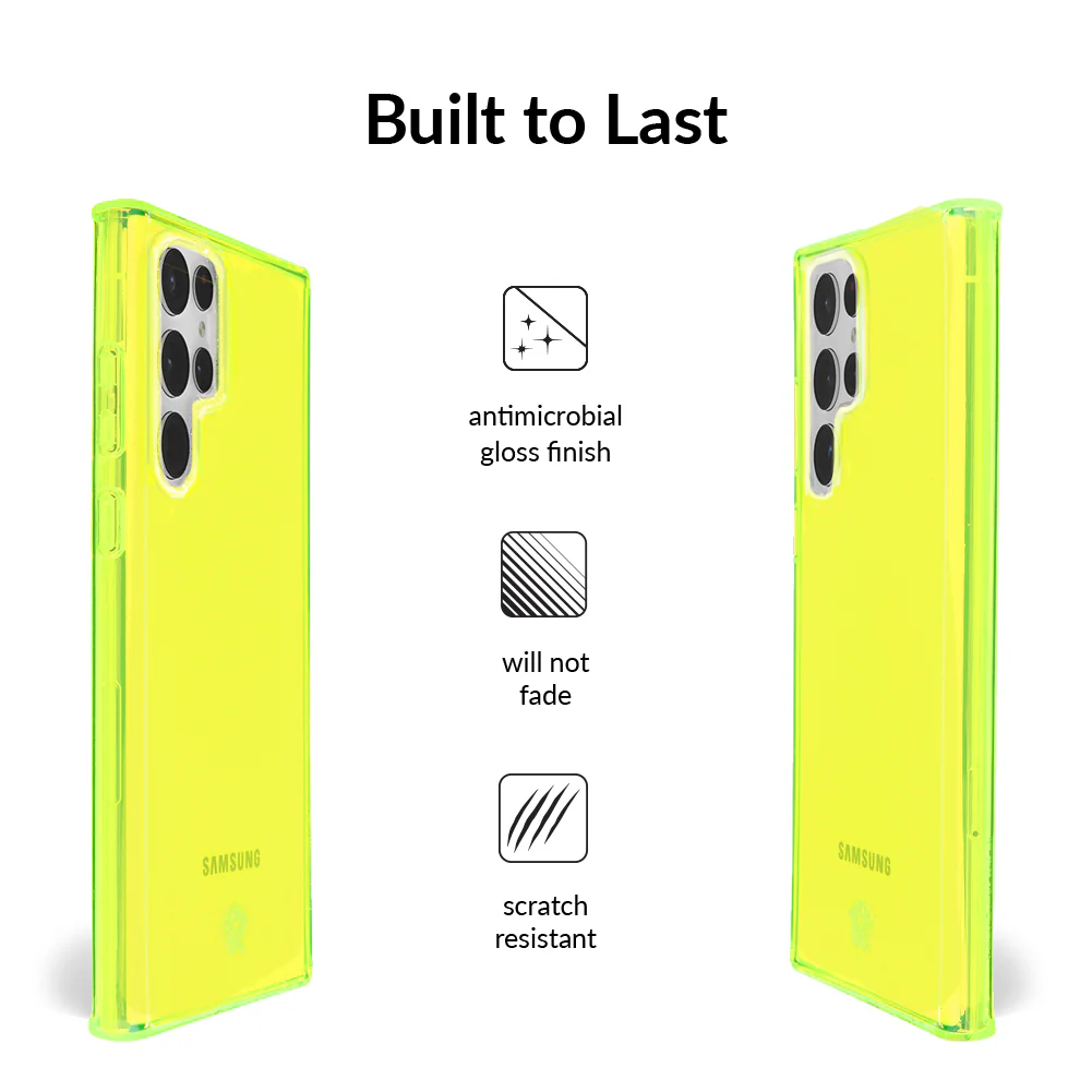 Neon Yellow Clear Samsung Case - Image 103