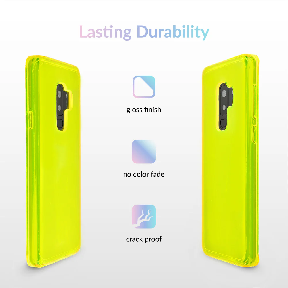 Neon Yellow Clear Samsung Case - Image 11