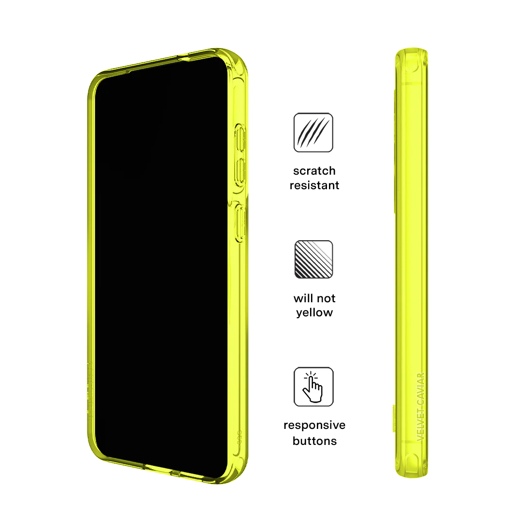 Neon Yellow Clear Samsung Case - Image 110