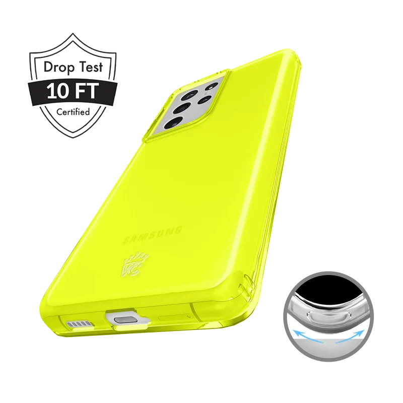 Neon Yellow Clear Samsung Case - Image 112