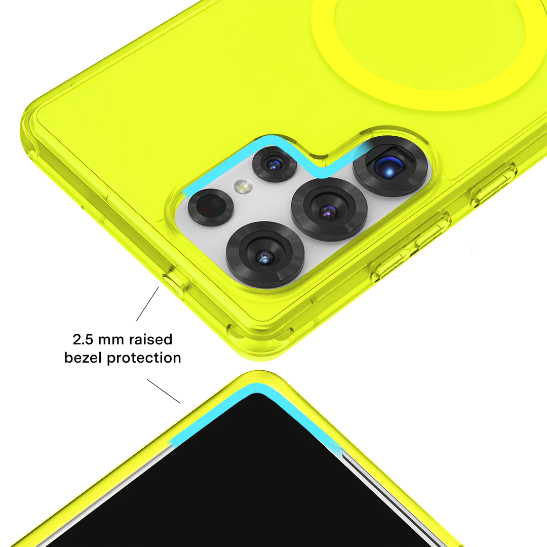 Neon Yellow Clear Samsung Case - Image 120