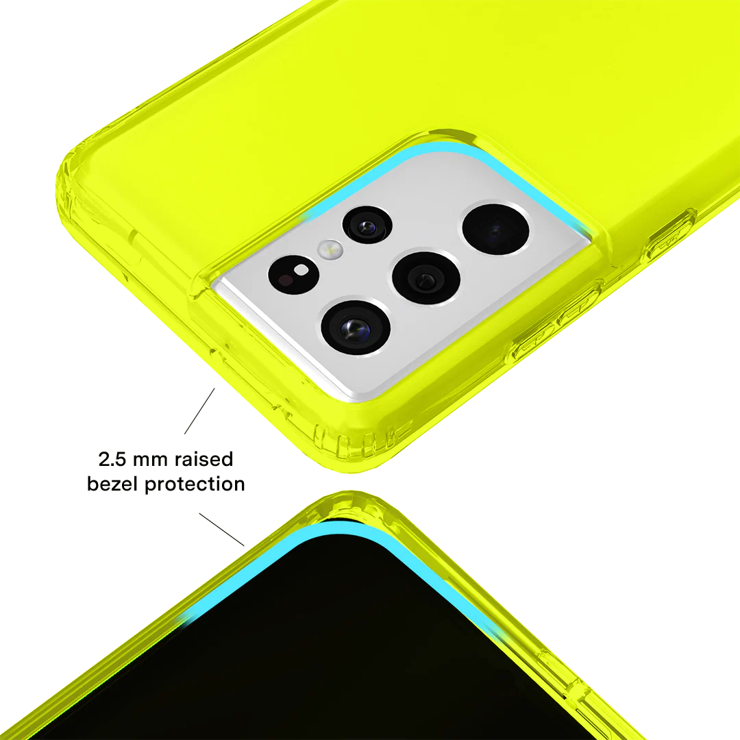 Neon Yellow Clear Samsung Case - Image 130