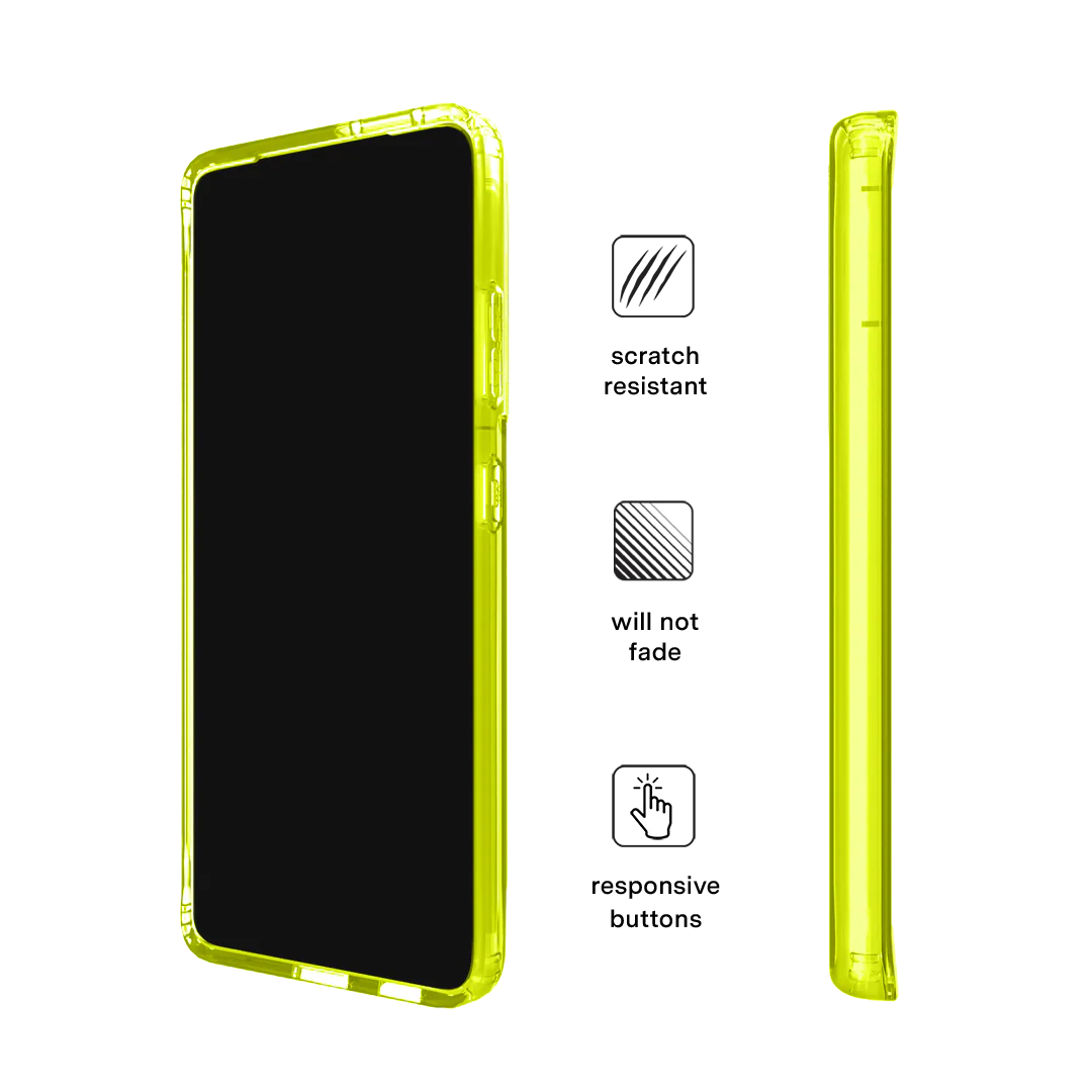 Neon Yellow Clear Samsung Case - Image 134
