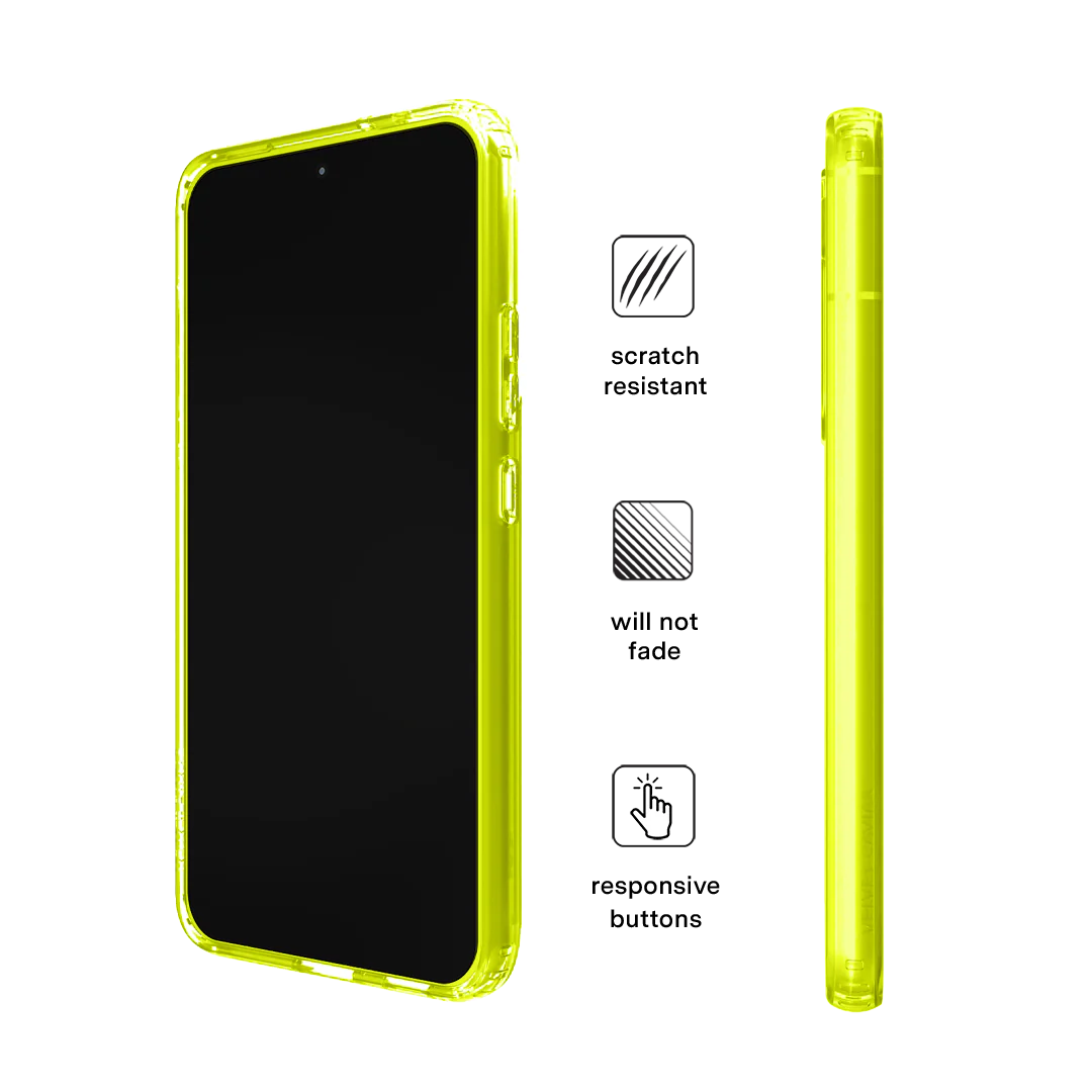 Neon Yellow Clear Samsung Case - Image 137